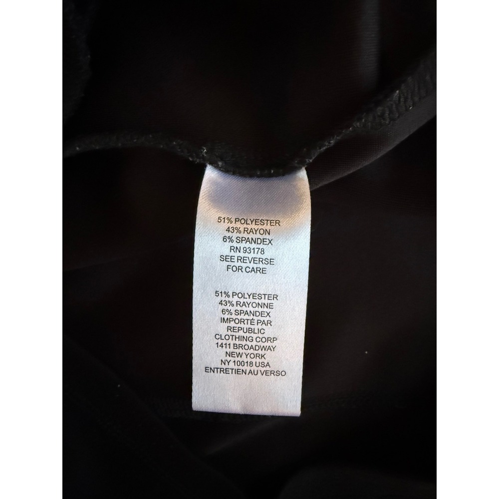 Elie Tahari Black Short Sleeve Drawstring Waist Mini Dress Pockets Large - Picture 10 of 10